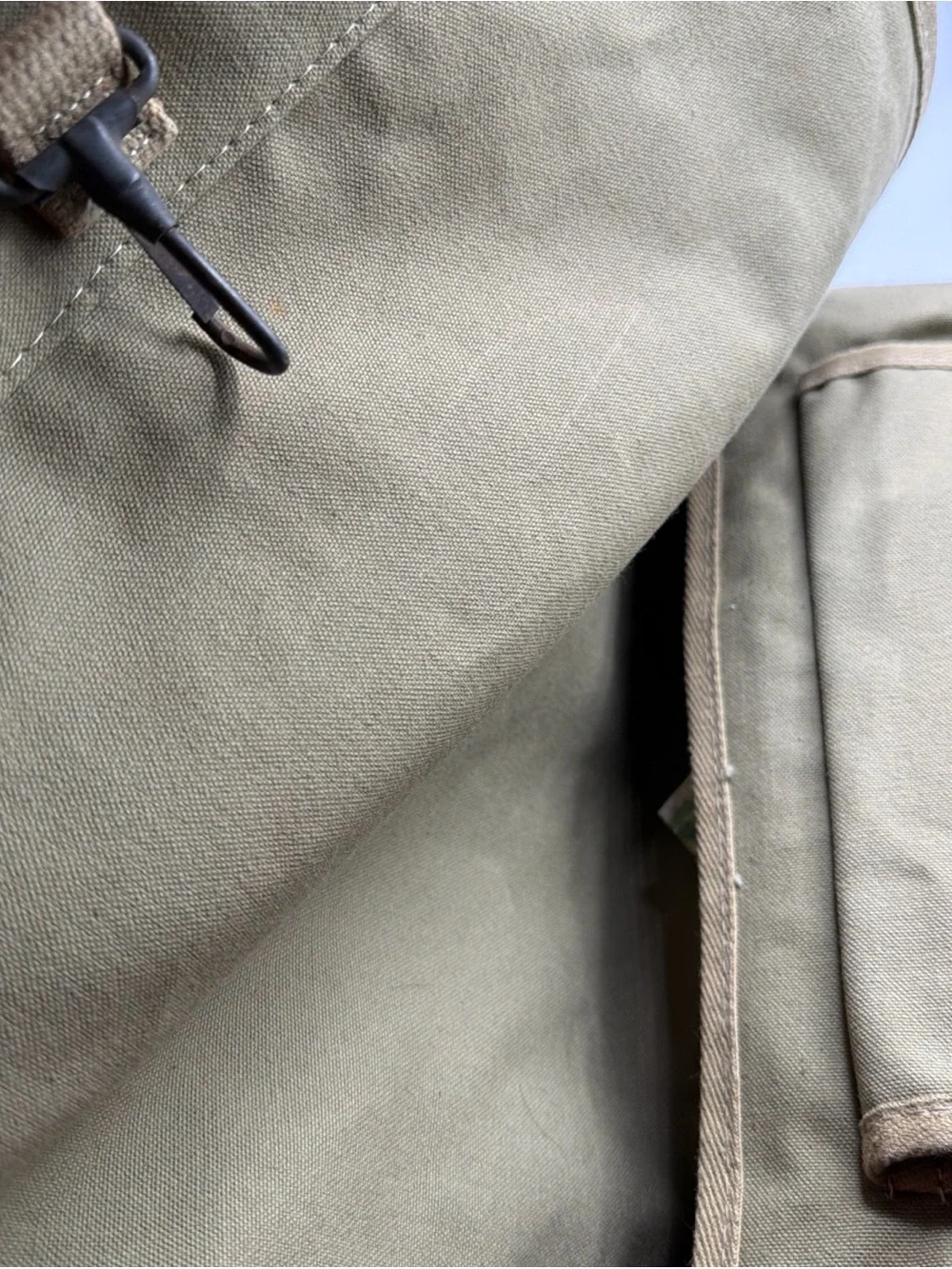 Vintage Banana Republic Khaki Cotton Israel Paratrooper Messenger Shoulder Bag